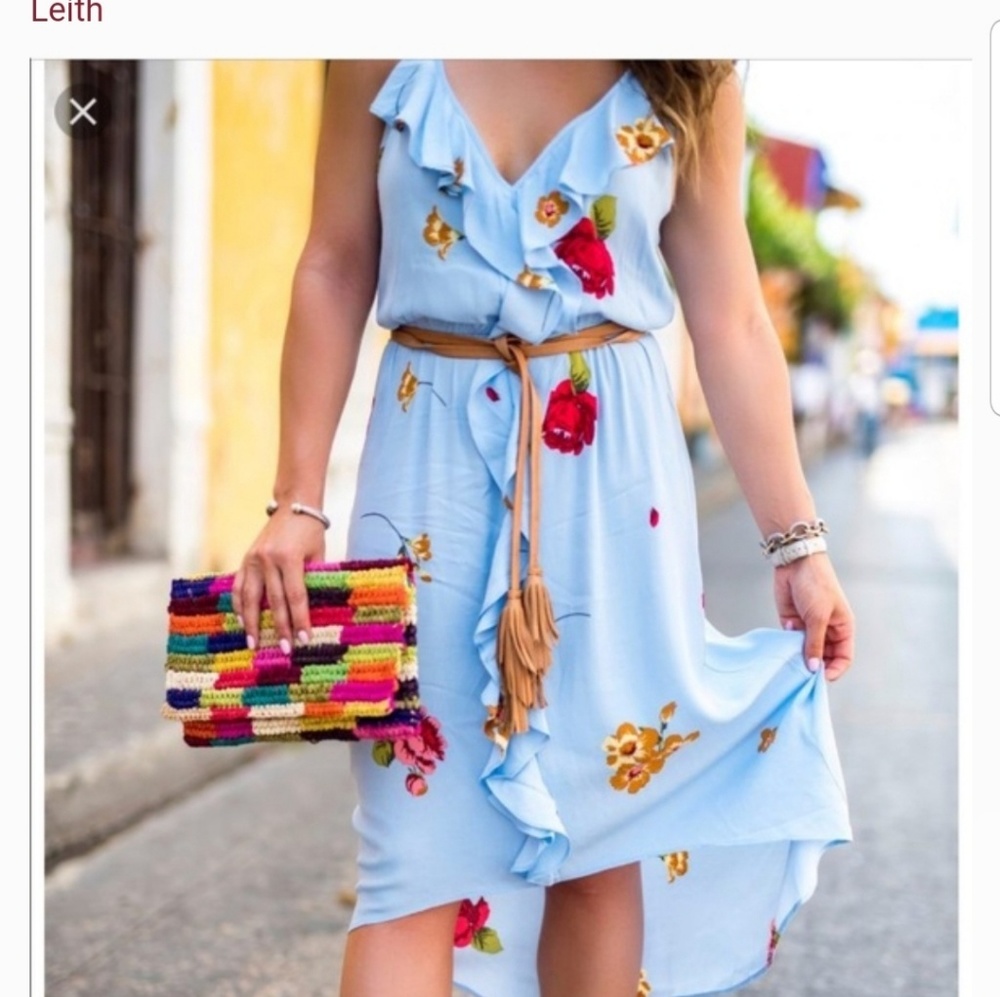 Leith floral midi maxi dress large